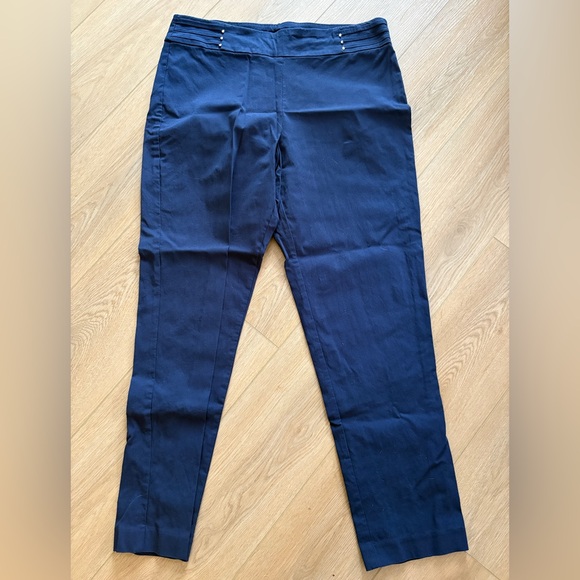 JM Collection Pants - JM Collection women’s  Navy Slim Dress Pants Size Large